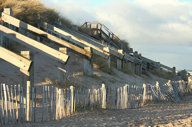 Anti dune- erosion measures on the East Beach..