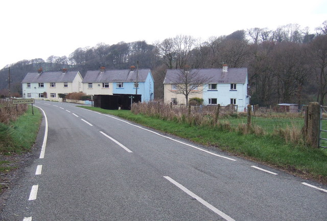 Former council houses,  Llanychaer
