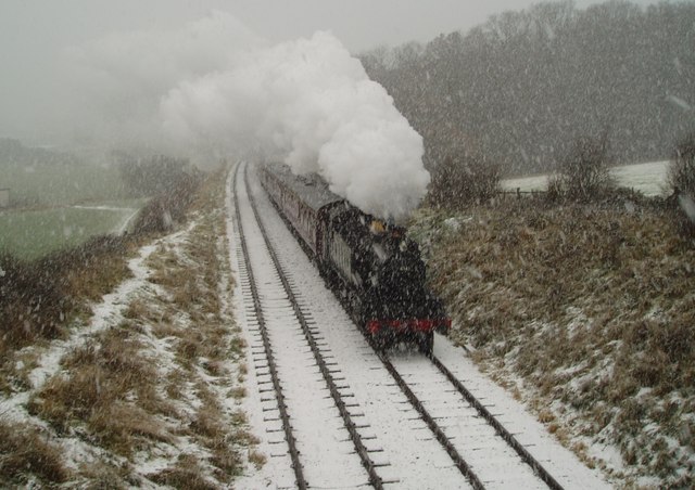 Great Central Railway in the snow