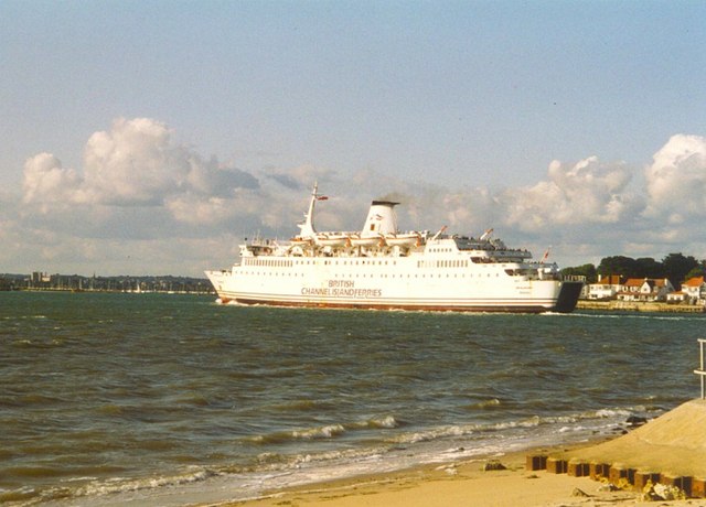 British Channel Island Ferry entering Poole Harbour