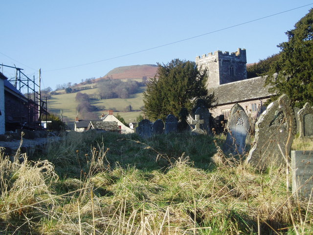 Llanbedr Church and Table Mountain