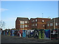 Imaginative use of a boundary fence, Leyton Road, Stratford