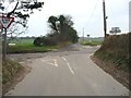 TR3246 : Crossroads to Waldershare Lane across Sutton Road by Nick Smith