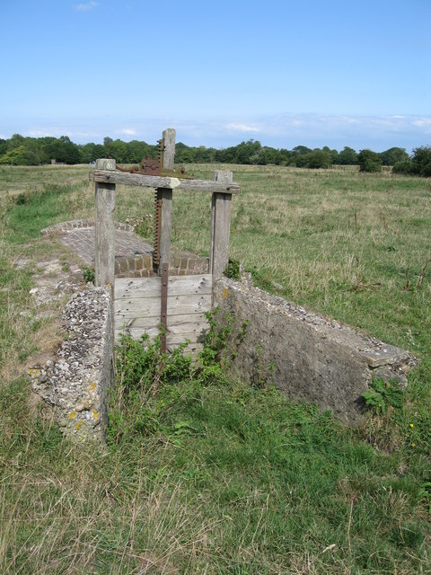 Remains of water-meadow water control structure