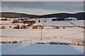 NH9620 : Snow covered fields at Mains of Garten Farm by John Allan