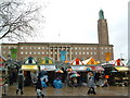 TG2208 : Norwich Market And City Hall by Keith Evans