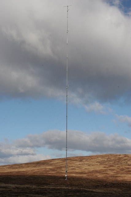 Anemometer tower for proposed wind farm on Black Craig