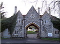 Gatehouse entrance into cemetery