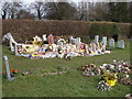 Floral tributes to Granny