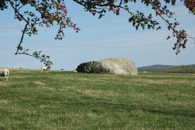 Huge boulder near Bryn y Ffynon, Bethel.