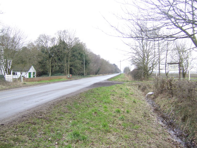 Roman road by Airfield Farm