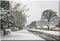 Burford Road, Carterton in the snow.