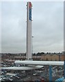 Romford Brewery car park ramp & brewery chimney