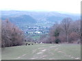 View downhill to Llanrwst