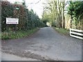 Street End Farm lane and public footpath