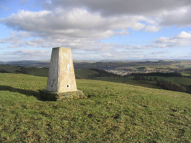 The trig point on Wiltonburn Hill