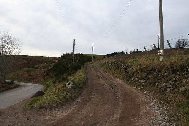 The lane to Easter Kellas.