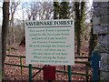 Sign at entrance to Savernake Forest from the A4