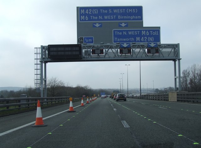 M6 / M6 toll Gantry © Richard cattel cc-by-sa/2.0 :: Geograph Britain ...