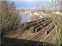 SJ3965 : Railway Bridge over the River Dee #2 by John S Turner