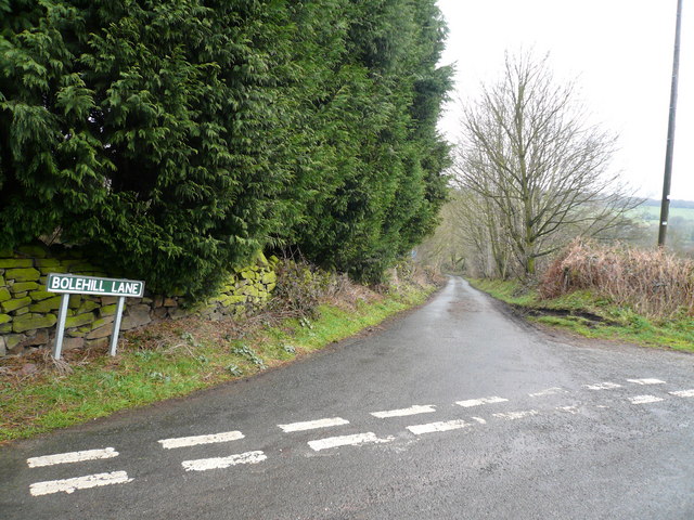 Bolehill Lane - Junction with Northedge Lane