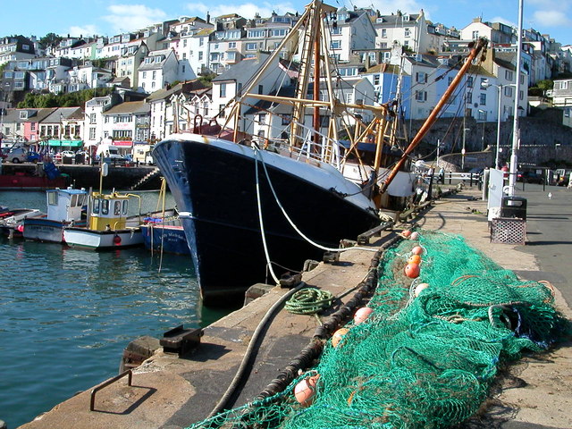 Fishing boat and net, Brixham Harbour