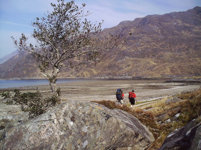 The path on the East side of Barrisdale Bay