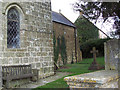 Lichen and ivy at St Michaels and All Angels Church