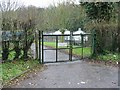 Locked gate to a Southern Water facility