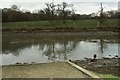 Boating lake being dredged