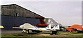 Aircraft outside the Bournemouth Air Museum, Hurn.