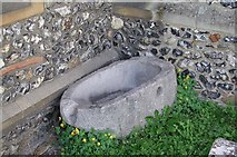 TL2316 : St Mary the Virgin, Welwyn, Herts - Stone coffin by John Salmon