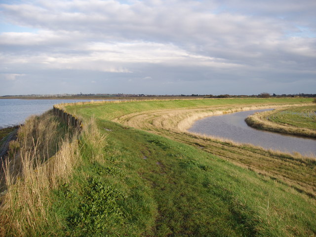 Seawall and drainage channel