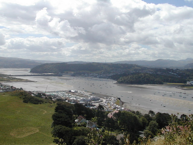 The River Conwy from Deganwy Castle hill by Ian Bedford
