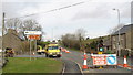 Road repair gang on the A487(T) at Pant Glas