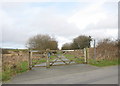 View north along the former trackbed of the Caernarfon-Afon Wen Railway Line