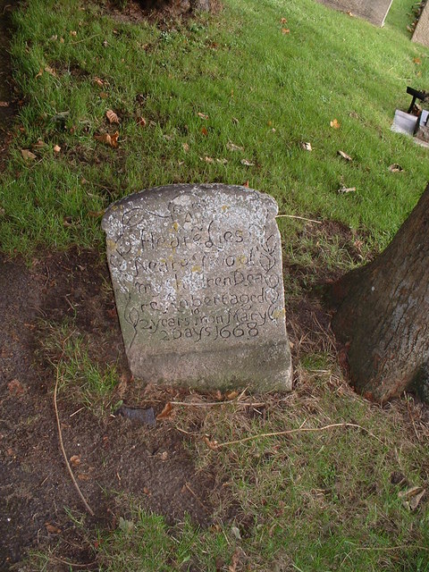 Gravestone with a sad inscription