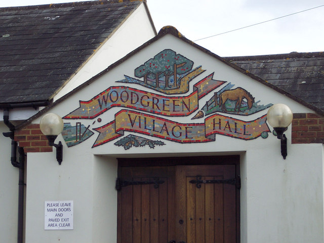 Sign for Woodgreen Village Hall