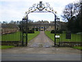 The ornate gated entrance to Newburgh Priory