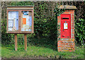 Pillar Box and Parish Noticeboard, East Stratton