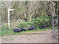 Flytip on byway near Hale