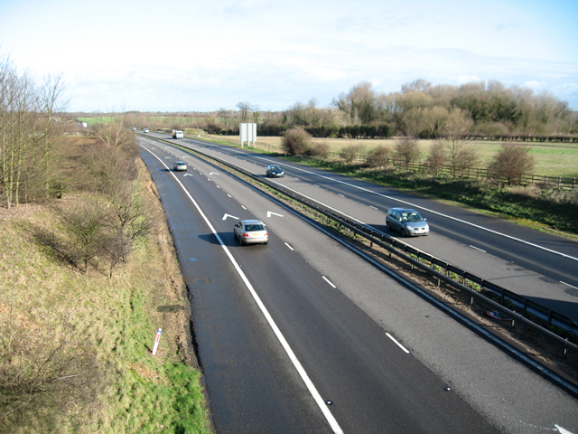 The M11 from Newton Road bridge, Whittlesford, Cambs