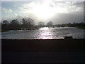 Bedale Beck looking West after the floods on 11 Jan 2007