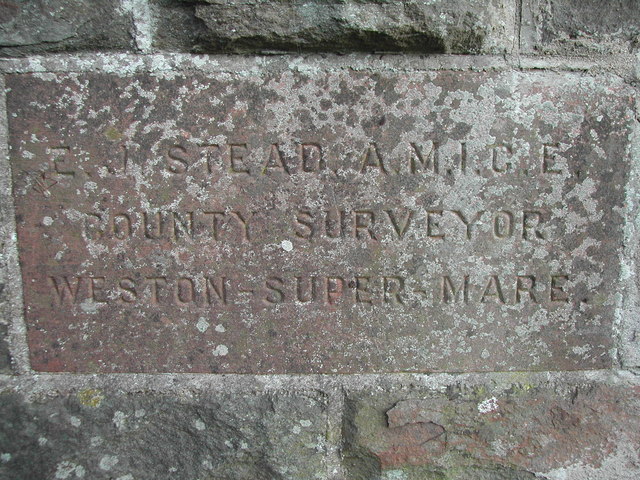 Dedication stone on bridge