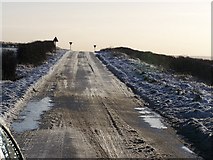 SK3978 : Icy Road by Mark Hardy