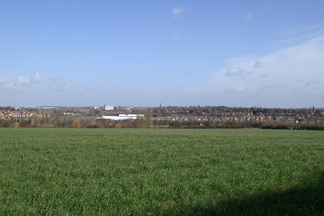 A view looking across Kettering from Broughton Grange.