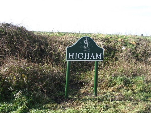 One of the new Higham village signs