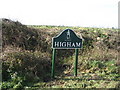 One of the new Higham village signs