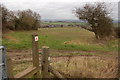 Stile on footpath above Low Pittington