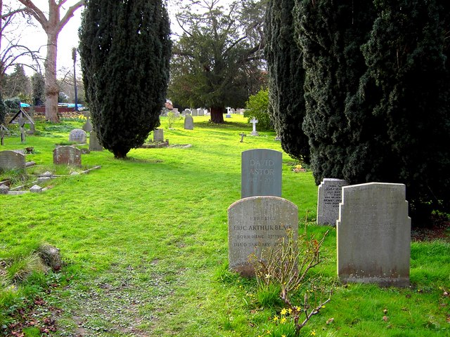 Graves of Astor and Orwell, All Saints, Sutton Courtenay